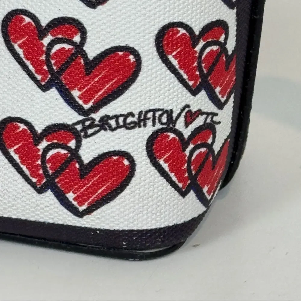 Brighton Life is Beautiful Striped Heart Cosmetics Pouch